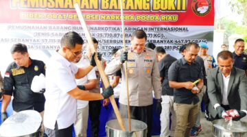 Wakapolda Riau Paparkan Narkoba Rp69,7 Miliar Siap Dimusnahkan