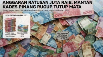 Kasus Dana Perpustakaan Rp200 Juta Lebih, Kepala Desa Pinang Rugup Diduga Tutup Mata